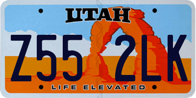 UT license plate Z552LK