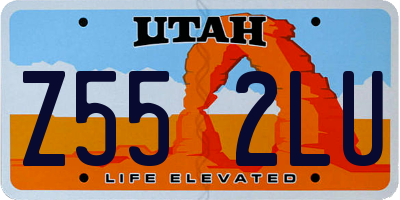 UT license plate Z552LU