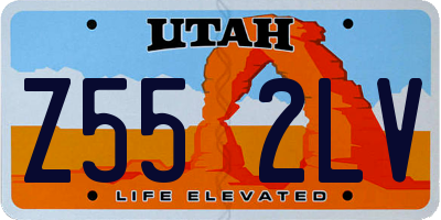 UT license plate Z552LV
