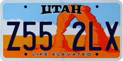 UT license plate Z552LX