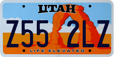 UT license plate Z552LZ