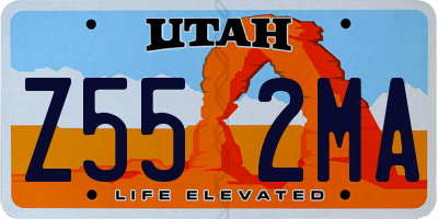 UT license plate Z552MA