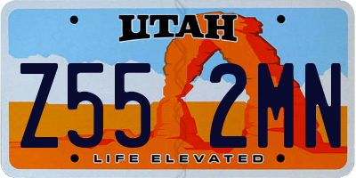 UT license plate Z552MN