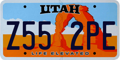 UT license plate Z552PE