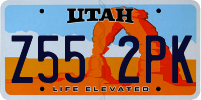 UT license plate Z552PK