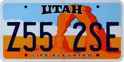 UT license plate Z552SE