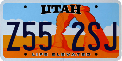 UT license plate Z552SJ