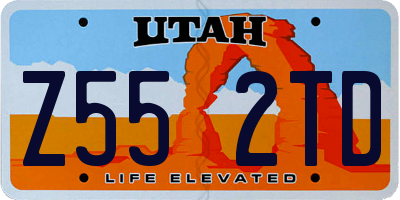 UT license plate Z552TD
