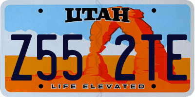 UT license plate Z552TE