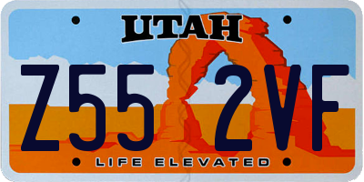 UT license plate Z552VF