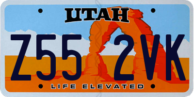 UT license plate Z552VK