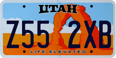 UT license plate Z552XB
