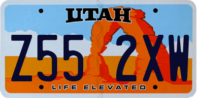 UT license plate Z552XW