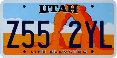 UT license plate Z552YL