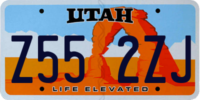 UT license plate Z552ZJ