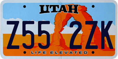 UT license plate Z552ZK