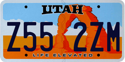 UT license plate Z552ZM