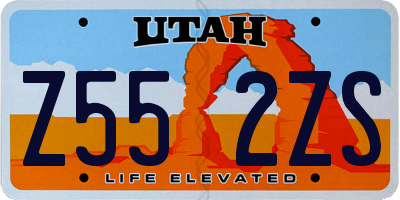 UT license plate Z552ZS