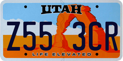 UT license plate Z553CR