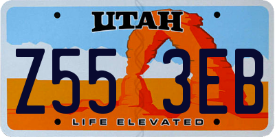 UT license plate Z553EB