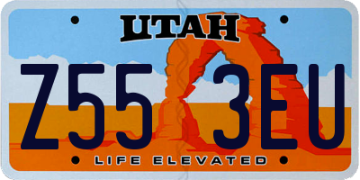 UT license plate Z553EU