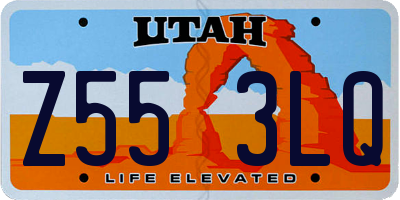 UT license plate Z553LQ