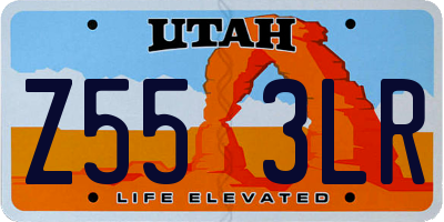 UT license plate Z553LR