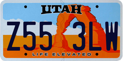 UT license plate Z553LW