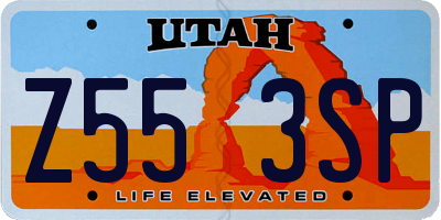 UT license plate Z553SP