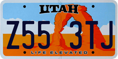UT license plate Z553TJ