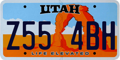 UT license plate Z554BH