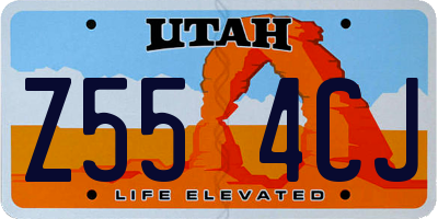 UT license plate Z554CJ