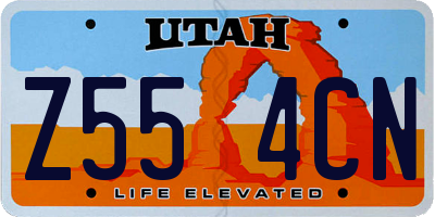 UT license plate Z554CN