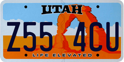UT license plate Z554CU