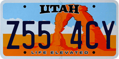 UT license plate Z554CY