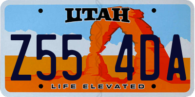 UT license plate Z554DA