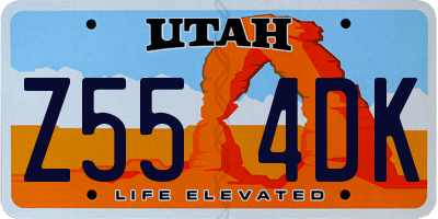 UT license plate Z554DK