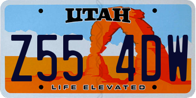 UT license plate Z554DW
