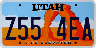 UT license plate Z554EA