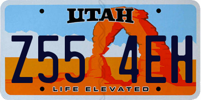 UT license plate Z554EH