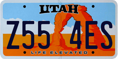 UT license plate Z554ES