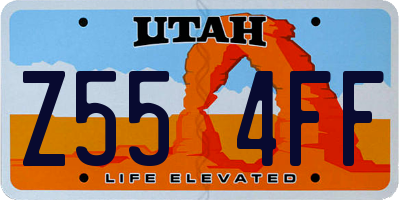 UT license plate Z554FF