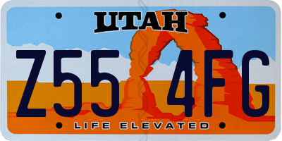 UT license plate Z554FG