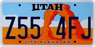 UT license plate Z554FJ
