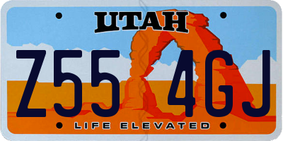 UT license plate Z554GJ