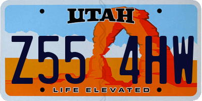 UT license plate Z554HW