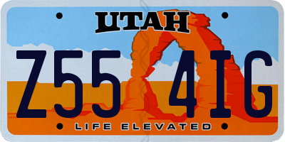 UT license plate Z554IG