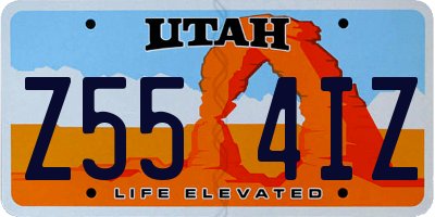 UT license plate Z554IZ