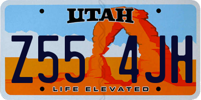 UT license plate Z554JH