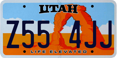 UT license plate Z554JJ